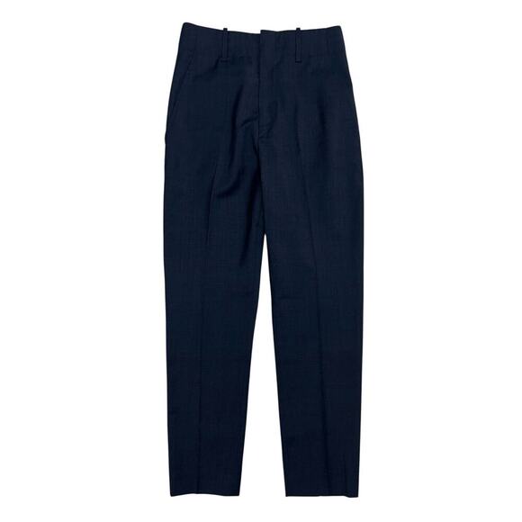 Isabel Marant Dark Blue Plaid High Rise Tapered Cropped Wool Pants sz 36 (US 4) - Picture 1 of 8